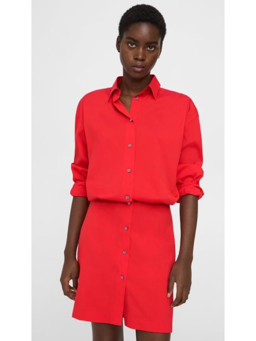 NWT Theory Fitted Skirt Shirt Dress in Grenadine